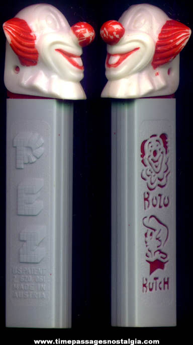 1960s Bozo The Clown Die Cut Character PEZ Candy Dispenser