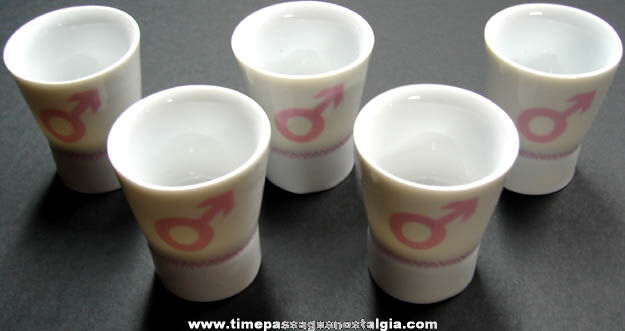 (5) Different Nude Male Saki Drink Glasses