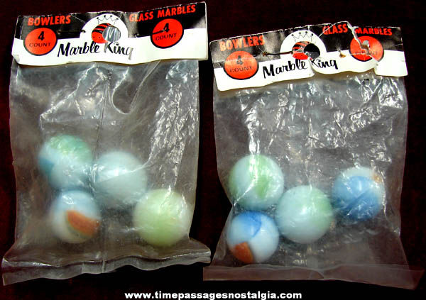 (2) Old Unopened Bags of Colorful Marble King Machine Made Marbles