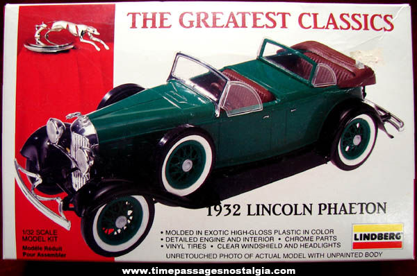 Sealed 1990 1932 Lincoln Phaeton Lindberg Car Model Kit