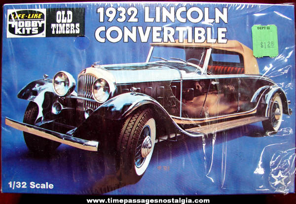 Old Sealed 1932 Lincoln Convertible Old Timers Car Model Kit