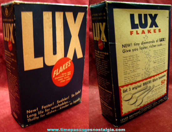 Old Unopened Lever Brothers LUX Flakes Laundry Soap Box