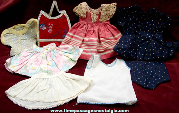 (8) Old Toy Doll Clothing Items