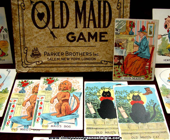Old Boxed Parker Brothers Old Maid Card Game