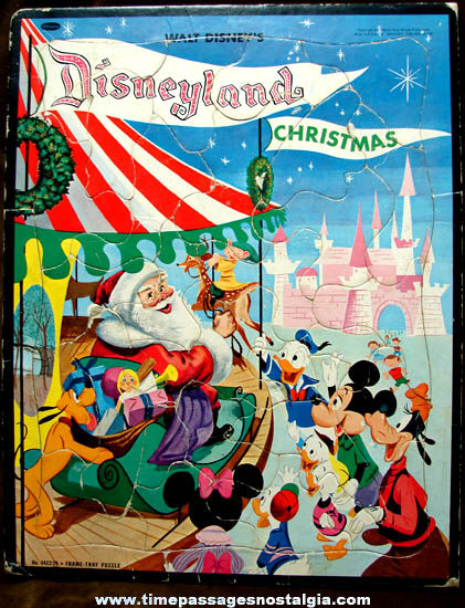 1956 Walt Disney Disneyland Christmas Frame Tray Jigsaw Puzzle