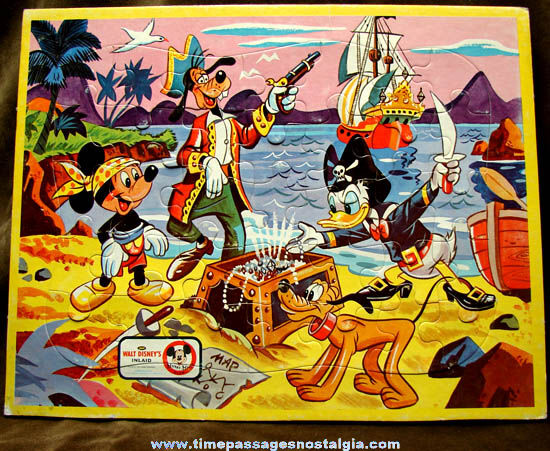 1962 Walt Disney Character Mickey Mouse Club Inlaid Jigsaw Puzzle