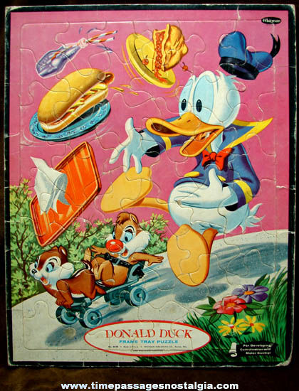 1960 Walt Disney Donald Duck Frame Tray Jigsaw Puzzle