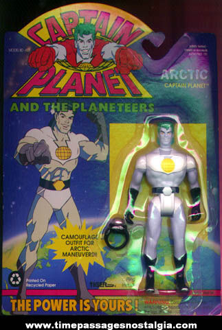Unopened 1991 Captain Planet Character Action Figure & Toy Ring