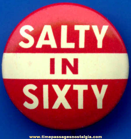 (5) 1960 Leverett Saltenstal Political Campaign Pin Back Buttons