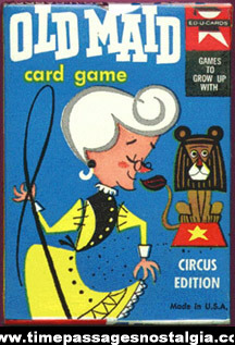 1959 Boxed Old Maid Circus Edition Card Game