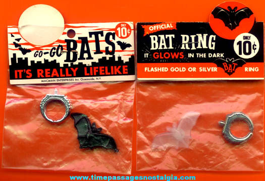 (2) Old Unopened Toy Bat Rings