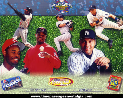 (2) 2001 Nabisco Oreo Cookie Advertising World Series Baseball Items
