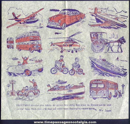 Old Unused Transportation Vehicle Tattoo Sheet