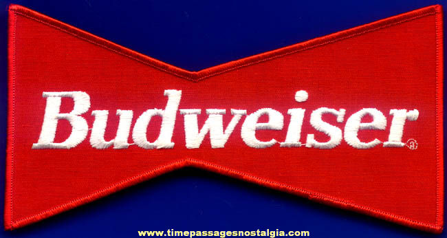 Old Unused Budweiser Beer Employee Jacket Advertising Cloth Patch