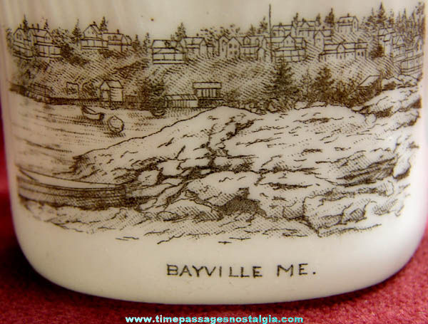 Old Bayville Maine Austrian Made Souvenir Creamer Pitcher