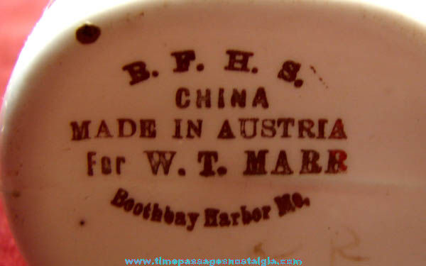 Old Bayville Maine Austrian Made Souvenir Creamer Pitcher