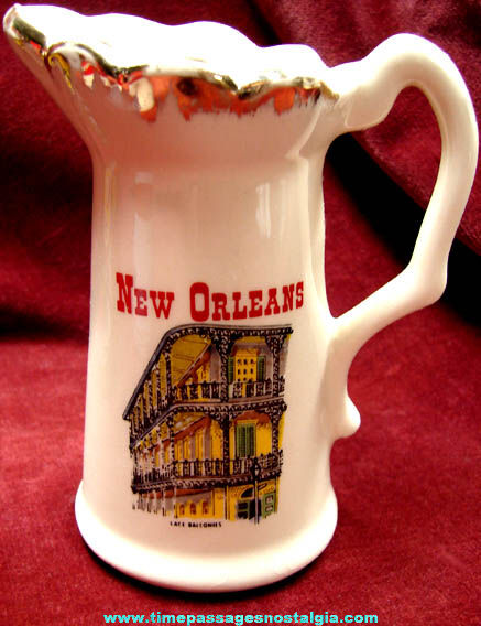 Old New Orleans Louisiana Souvenir Creamer Pitcher