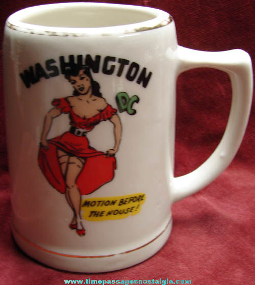 Old Washington, D.C. Advertising Souvenir Risque Coffee Mug