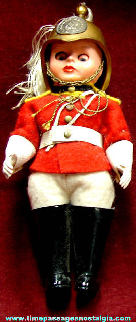 Old Clothed British Toy Soldier Souvenir Doll