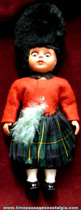 Old Clothed British or Scottish Toy Soldier Souvenir Doll