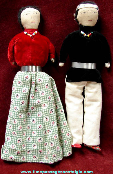 (2) Old Dressed Man & Woman Toy Dolls