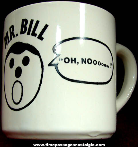 Old Mr. Bill Saturday Night Live Character Coffee Cup