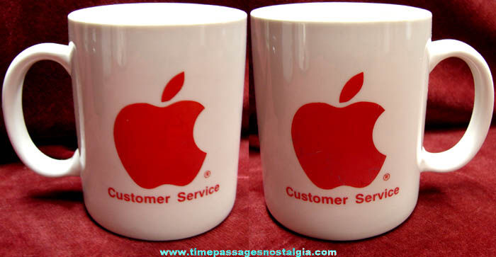 Old Macintosh Apple Computer Employee Advertising Coffee Cup