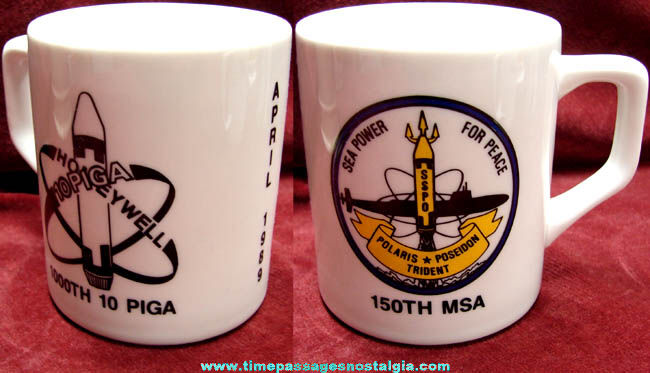 1989 United States Navy Submarine Ceramic Coffee Cup