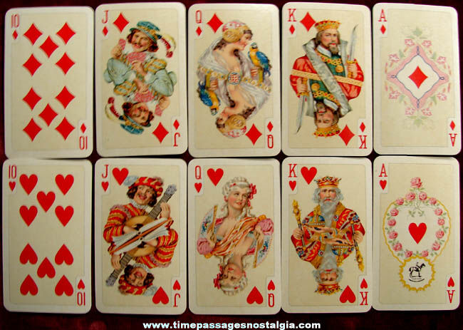 Colorful Old Boxed Vienna Austrian (2) Playing Card Deck Set