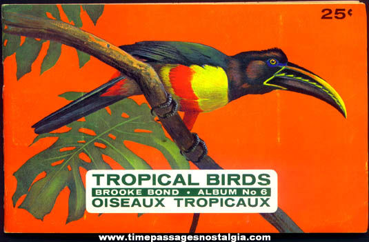 1963 Brooke Bond Tea Premium Card Album With (48) Tropical Bird Cards