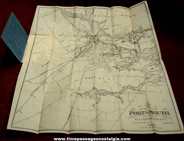 1901 Montgomery’s Illustrated Guide Book of Portsmouth New Hampshire With Map