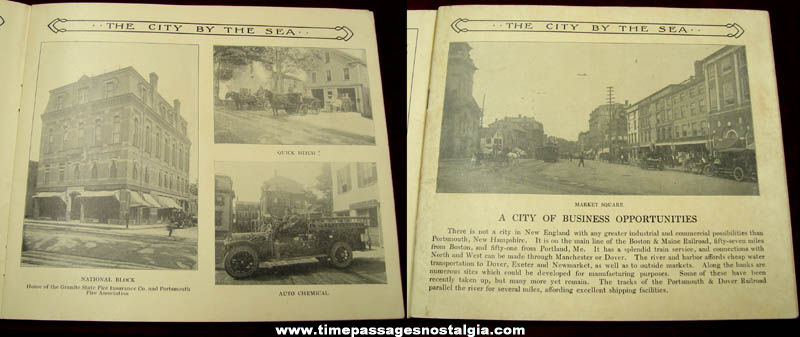 Old Portsmouth New Hampshire Advertising Souvenir Picture Booklet