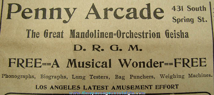 1904 Morosco’s Burbank Theatre Program Booklet With Advertising