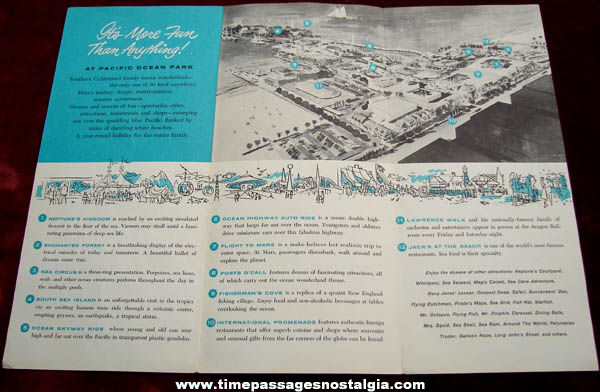 1958 Pacific Ocean Park Advertising Souvenir Brochure