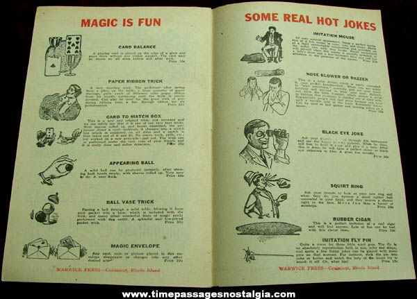 Old Warwick Press Mystery Magic & Fun Advertising Catalog