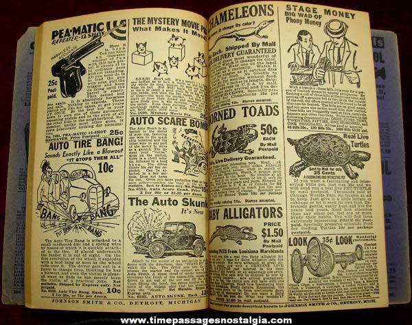 Old Johnson Smith & Company Card Trick & Magic Novelty Catalog Book