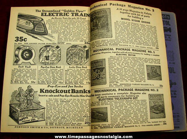 Old Johnson Smith & Company Card Trick & Magic Novelty Catalog Book