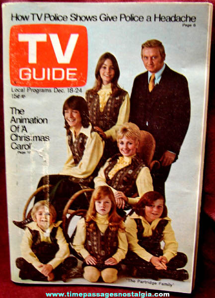 1971 Partridge Family Cover TV Guide Magazine