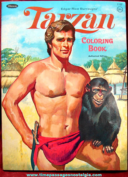 1968 Edgar Rice Burroughs Tarzan Whitman Coloring Book