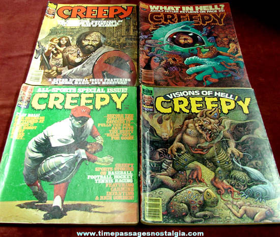 (6) Old Creepy Monster Comic Book Magazines