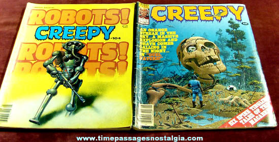 (6) Old Creepy Monster Comic Book Magazines