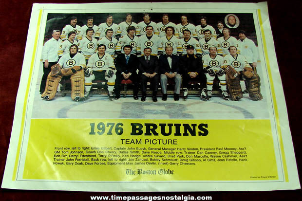 1976 Boston Bruins Hockey Team Picture