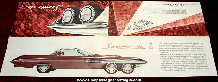 Old Ford Seattle-ite XXI Futuristic Auto Advertising Brochure