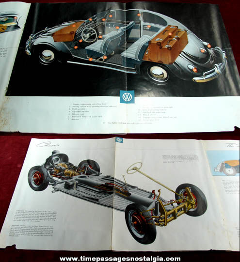Old Volkswagen Automobile Advertising Brochure Booklet