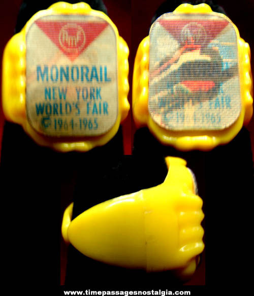 1964 - 1965 New York World’s Fair Monorail Advertising Souvenir Toy Flicker Ring