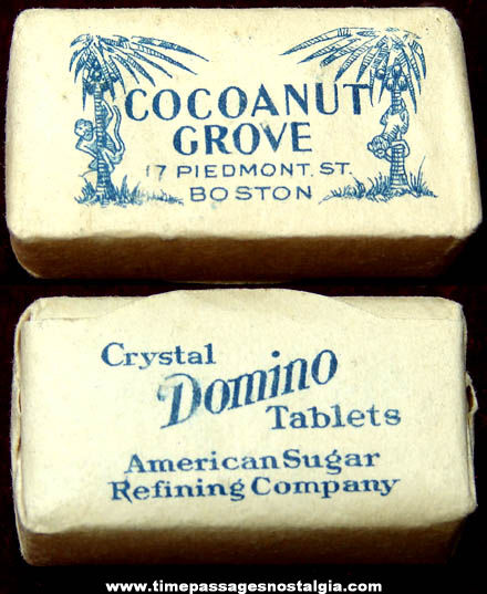 Old Unused Boston Massachusetts Cocoanut Grove Advertising Sugar Cube Packet