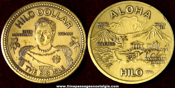 1974 Hawaii Souvenir Commemorative Coin Medal