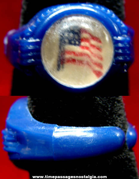 1948 Gene Autry & Lone Ranger Dell Comics American Flag Premium Toy Ring