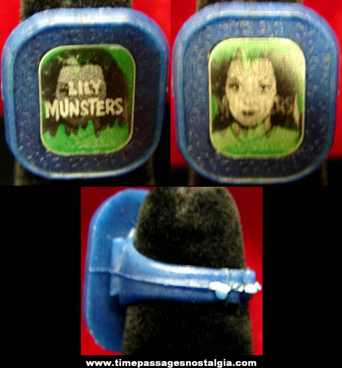 Old Lily Munster Gum Ball Machine Prize Flicker Toy Ring