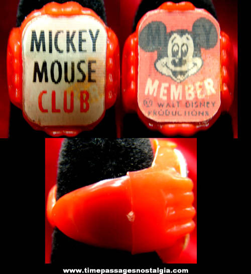 Old Walt Disney Mickey Mouse Club Flicker Toy Ring